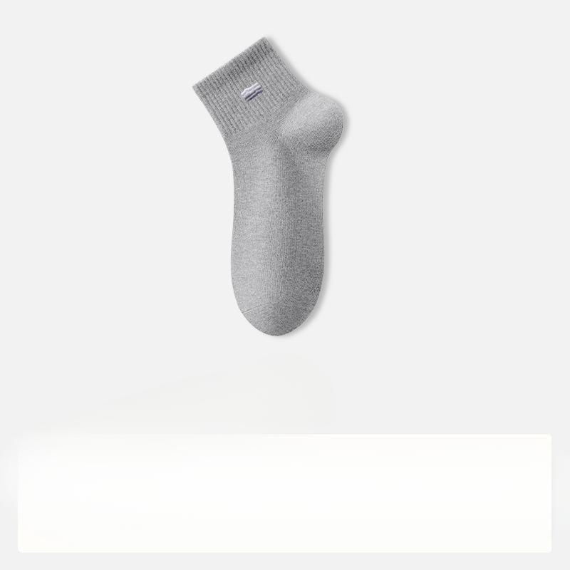 Men's Spring and Summer Thin Embroidered Cotton Deodorizing Sweaty Anti Bacterial Business Tube Socks