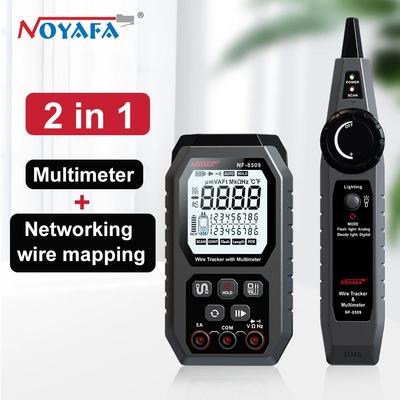 NOYAFA NF-8509 2 in 1 Tester per Cavi di Rete Multimetro Rilevatore di Linee per Test POE NCV AC DC Cat5 Cat6 Voltmetro Localizzatore di Cavi Ethernet