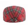 British Retro Plaid Beret for Men Women Spring Summer Breathable Flat Cap Fashion Sunshade Duckbill Cap Newsboy Hat