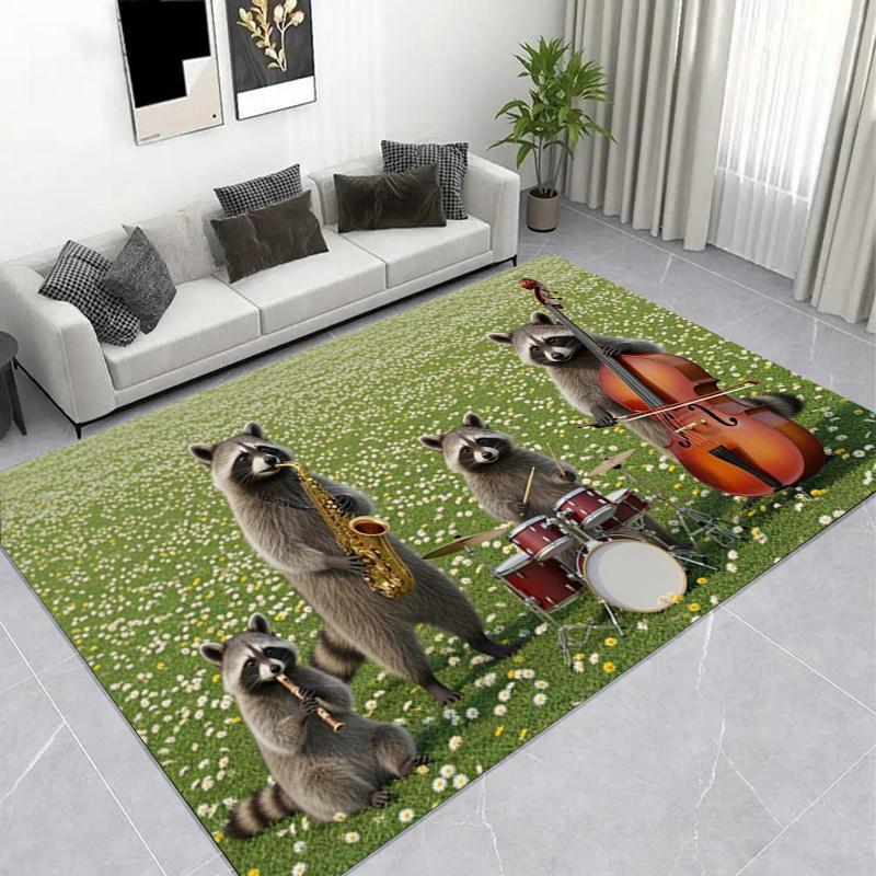

Wild Horses Ocean Wave Area Rug, Dramatic Sunset Living Room Carpet, Non-Slip Soft Floor Mat for Nature Lover 40x60cm( 15x23in )