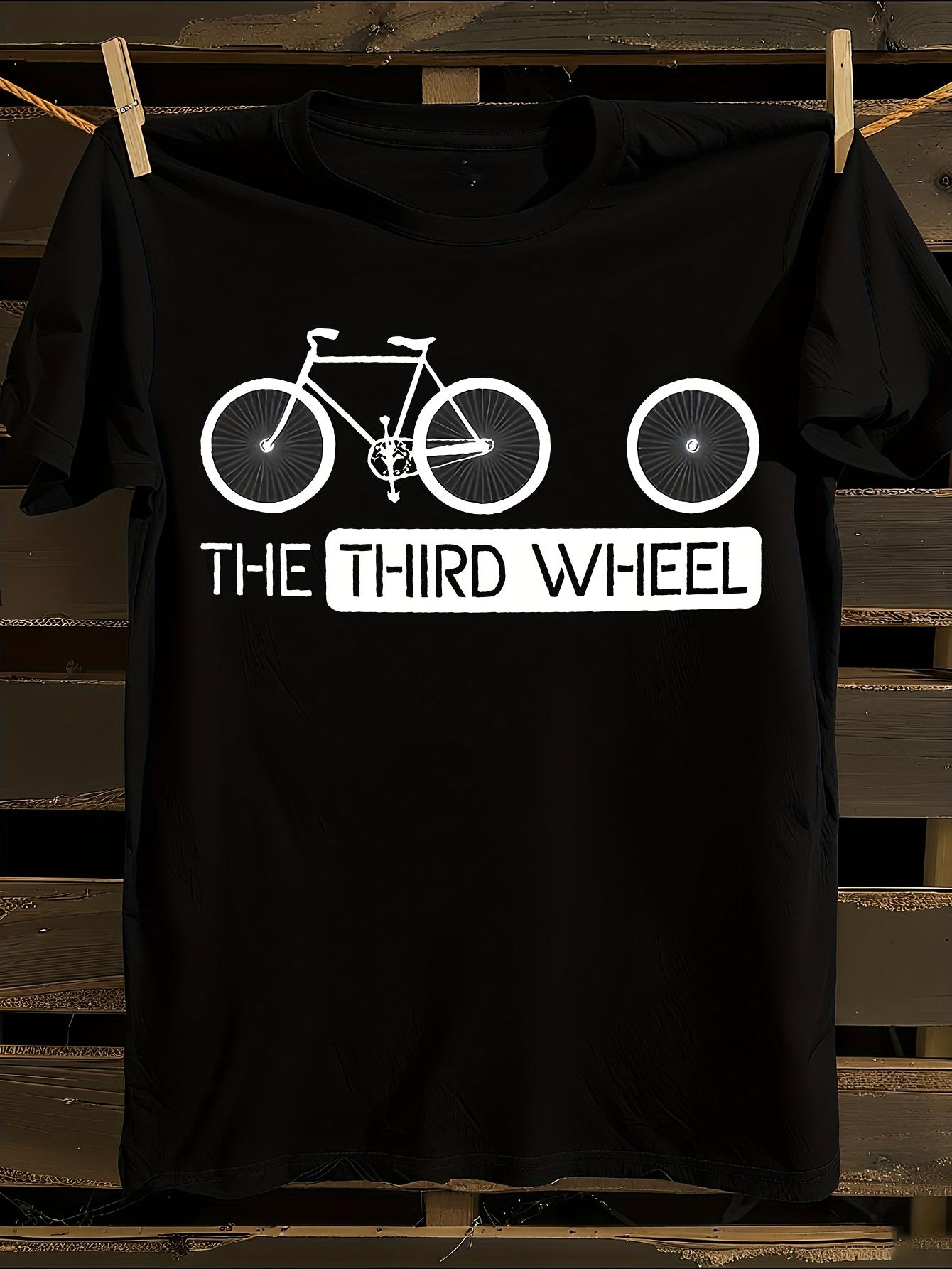 Funny The Third Wheel Bike Graphic T-shirt L
