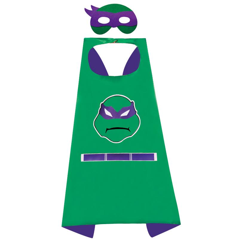 Children's Double-Layer Ninja Turtle Cosplay Cape - Halloween & Christmas Costume