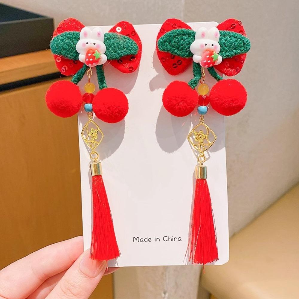 Chinese Style Children's New Year Hairpin Tang Suit Ancient Style Hair Clips  Girls