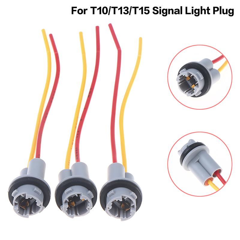 2/5 Pcs Pigtail Wire Female Socket T10/T13/T15 Pgs Front Rear Turn Signal Light Plug Car Repair Accessories