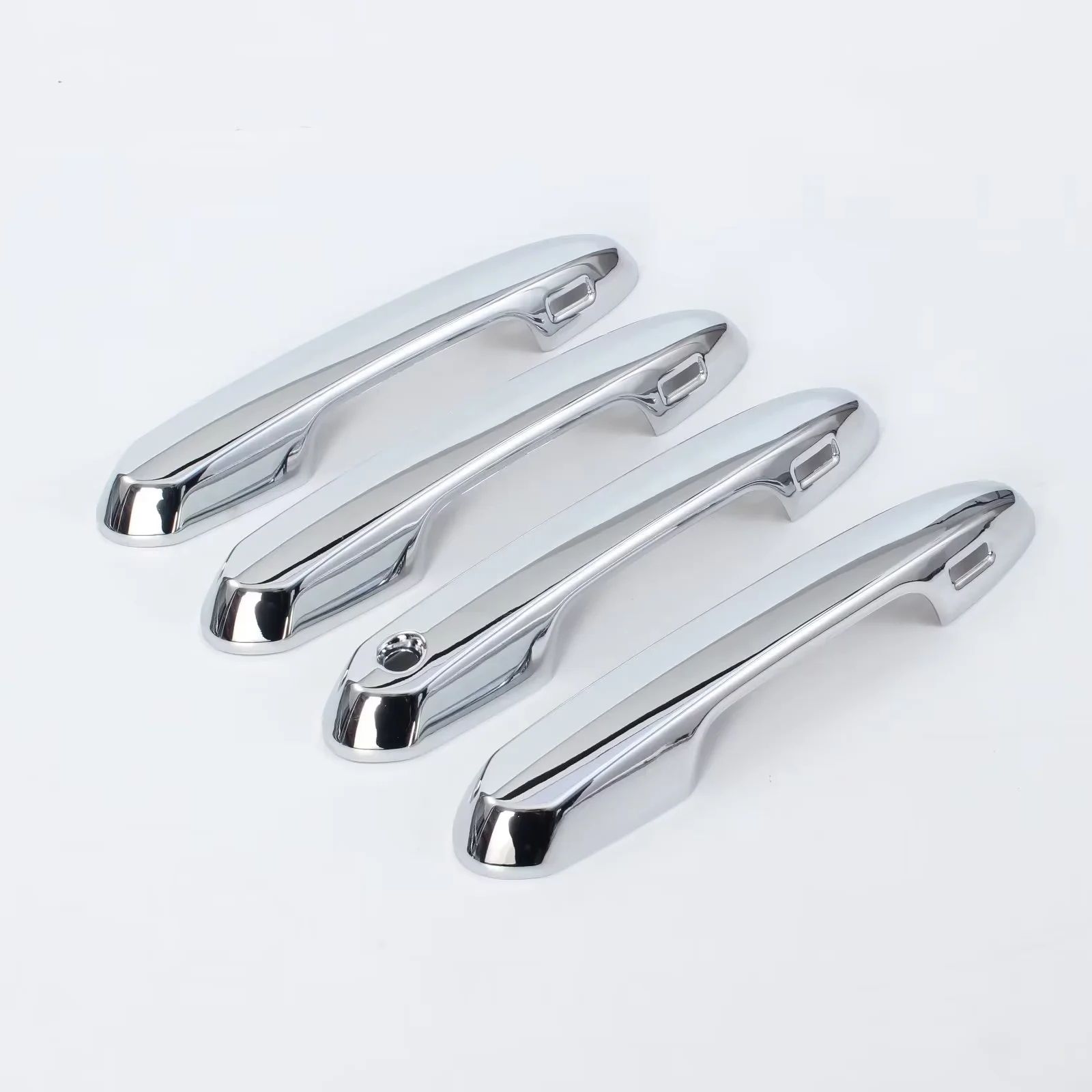 

For Toyota Land Cruiser LC300 ABS Chrome Carbon Black Door Handle Cover Bowl Frame Trims Car Styling Accessories Silver 4B