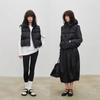 Autumn and winter new white goose down vest women's small hooded loose short puff vest