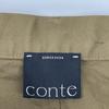 Conte 25Stainless Steel 8514-144-0030 Khaki Cotton X Linen Wrap Chino Tapered Wide Pants Bottoms 38 khakiUsed