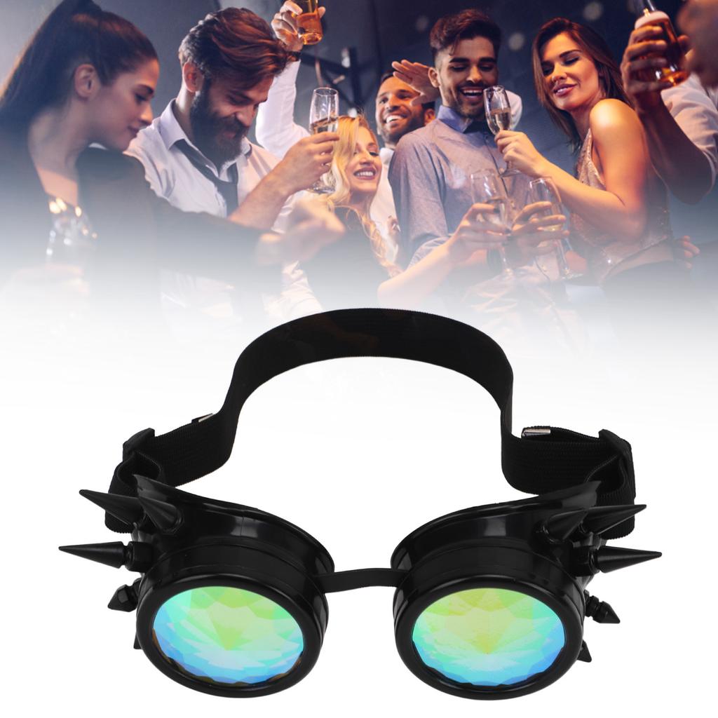 Steampunk Goggles Retro PC ABS with Elastic Band Kaleidoscope   Glasses for Party