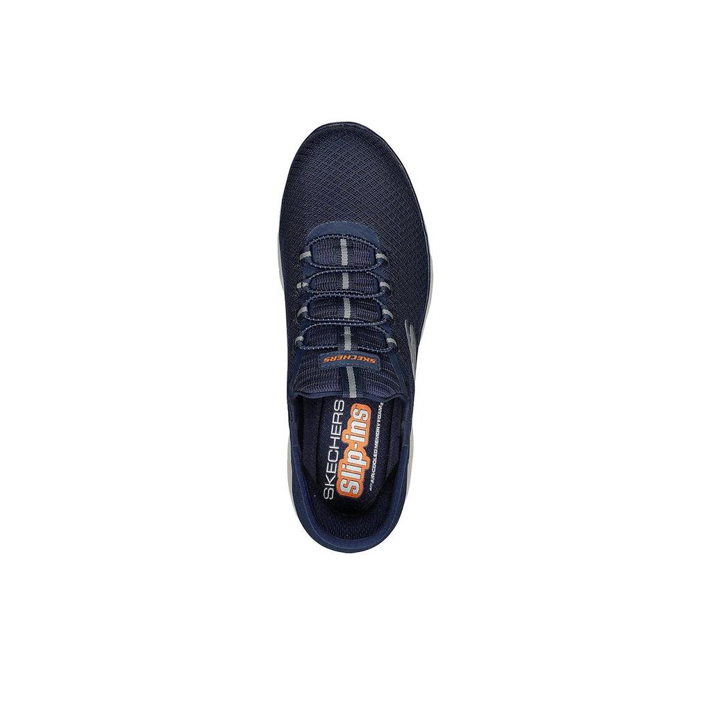 Skechers Summits Sport Slip-Ons Bequeme Weiche Sohle Niedriger Schaft Freizeitschuhe Herren Sneaker Tiefblau 232457-NVY