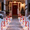 5 o 8 Piezas/Set Luces Solares Impermeables de Caramelo Navideño para Exterior para Decoración de Césped y Camino