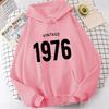Hot Vintage 1976 Printed Women And Men Hoodies Loose Pullover Hooded Plus Size Autumn And Winter Long Sleeve Couple Sweatshirt