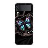 Phone Cover For Samsung Galaxy Z Flip 6 5 4 Case Transparent For Samsung Z Flip 3 Hard PC Shell Luxury Butterfly Glitter Clear