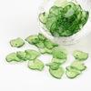 100pcs Acrylic Green Leaf Charm Pendant DIY Keychain Jewelry Making Findings