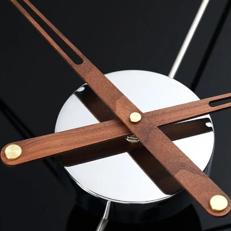 Slient Wall Clock Metal Round Wall Clock Modern Minimalism Large Hanging Clocks Living Room Furniture Decorative Accessories