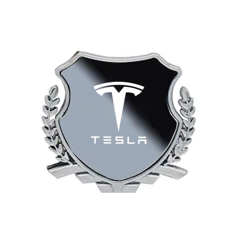 

For Tesla Model 3 Y S X Cybertruck Juguete Roadster Coil Bonina SpaceX Metal Car Sticker Mai Sui Side Logo Window Body Car Logo. чорний