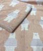 Imabari Towel Gift 1 Face Border Bear Made in 34x80cm Set, Towel, Pattern, Pink, Japan, Boxed,
