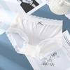 Ice Silk Cotton Lace Edge Girls' Underwear Breathable Mesh Antibacterial Thin Mid Waist Women's Triangle Panties