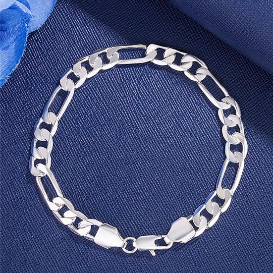 Unisex Bracelet Stainless Hollow Out Chain Solid Color Sturdy Construction Luster Punk Hip Hop Polished Birthday Gift Club Party Jewelry