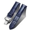 BINLUN Leather Watch Band, Crocodile Leather Pattern, Quick Release Replacement Watch Strap, Classic Handmade Genuine Leather Watch Strap, Unisex (Blu