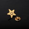 Spilla Smaltata Stella Sorridente Creativa Distintivo Stella per Bambini Unisex Spilla da Bavero Sociale Decorazione Gioiello Regalo