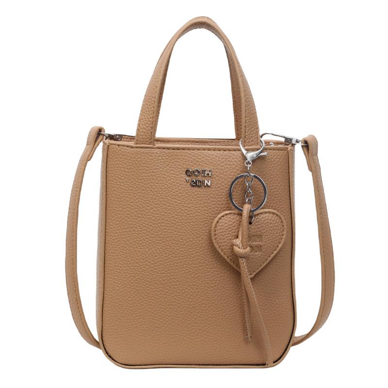 

Вместительная повседневная сумка с чувством формы, мягкая, прочная, модная, изысканная, новая, легкая роскошь, для通勤, через плечо хаки