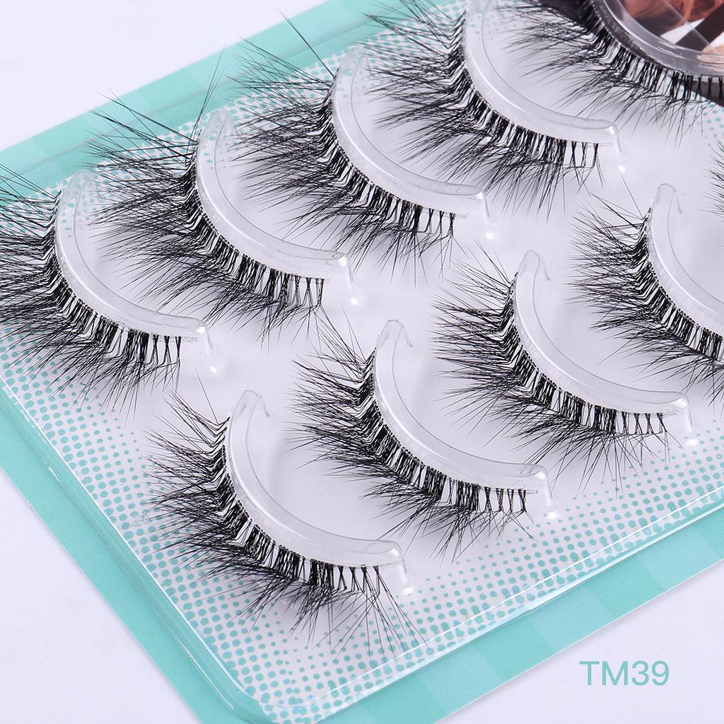 Transparent Terrier 5 Packs L-Shaped False Eyelashes Natural Comic Barbie Eyelashes Little Demon Eyelashes