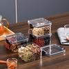 2-Piece 460ML Divided Sealed Storage Box Set, Transparent Plastic Organizer Container for Snacks & Food Organization