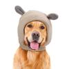 Knitted Rabbits Ear Pet Hat Noise   Warm Dog Grooming Earmuffs Hat for Large Dogs