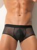 Men'S Panties Sexy Thin Sheer See Through Low Waist Mini Boxer Big U Bulge Pouch Sheath Underwear Man Elastic Lingerie