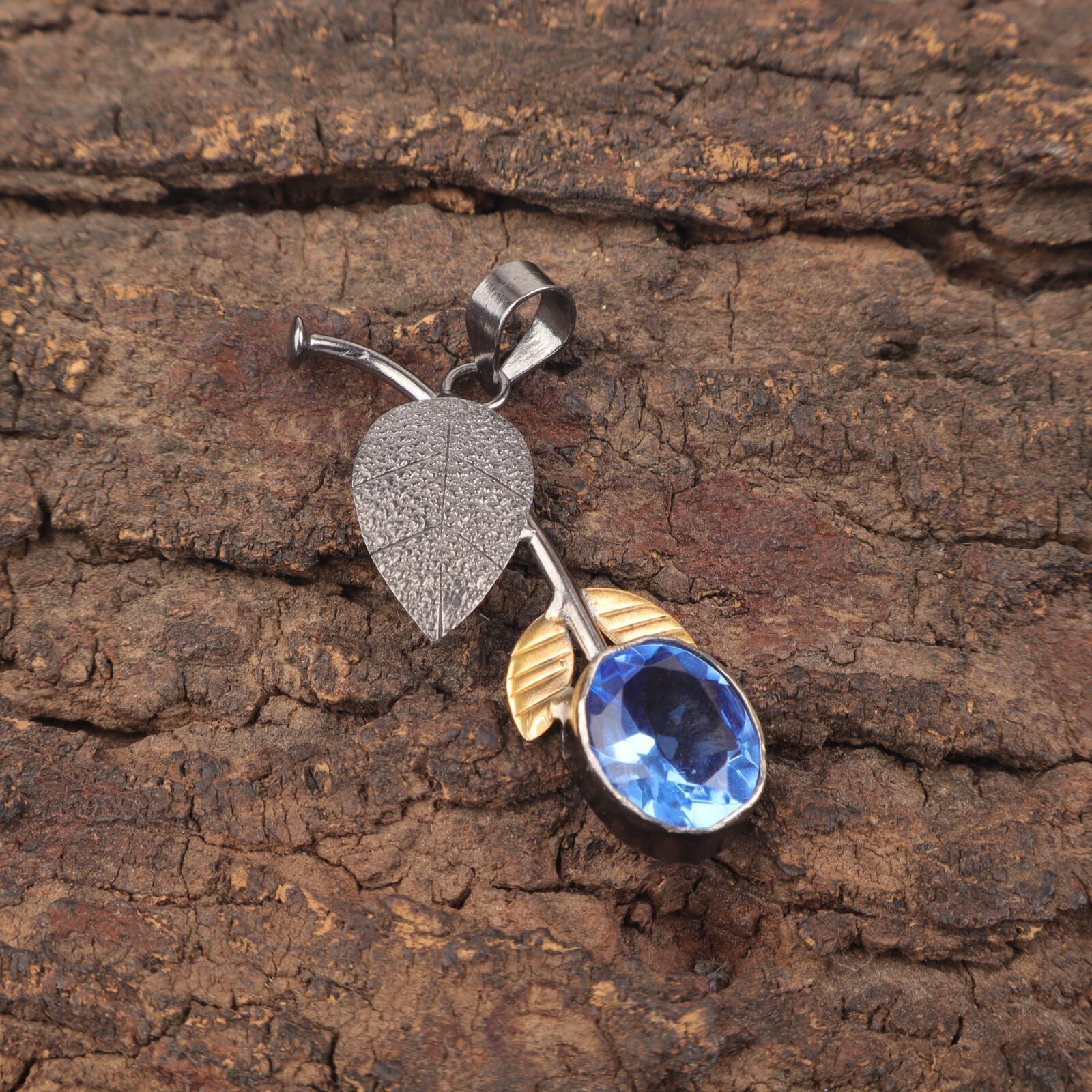 

Натуральный танзанит серебро 925 пробы подарок маме кулон ко Дню дружбы ювелирное изделие PP-55-1