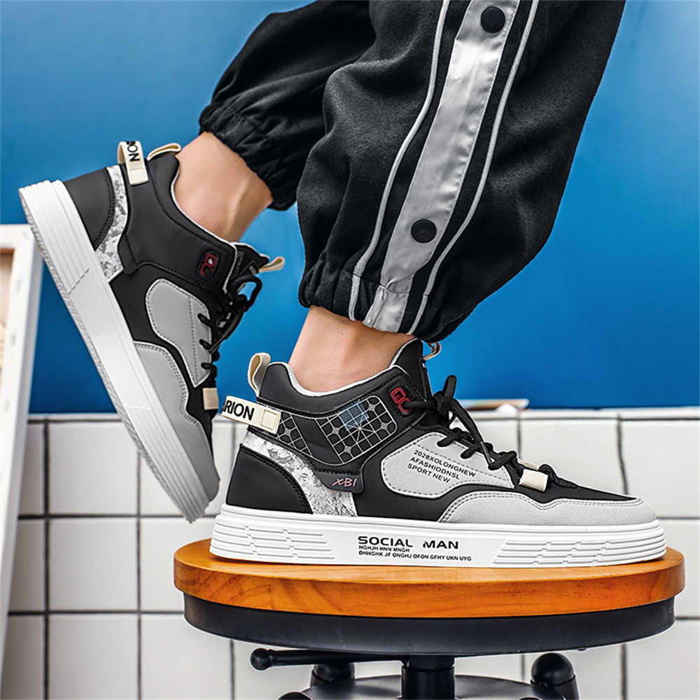 Fashion Oversize Size 47 Laces Boots Men Flats Sneakers Size 37 Original Shoes Sports Cheapest High Fashion Botasky Styling