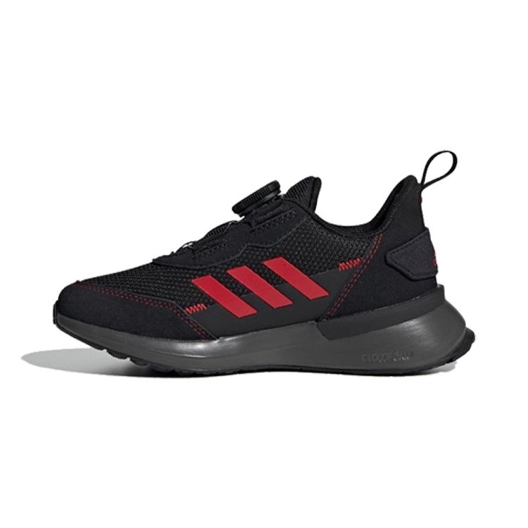 New Adidas Rapidarun Boa Shock Absorbers Low Top Kids' Running Shoes Black Red Children Aged 3 7 Years Old FU7314
