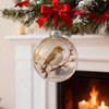 Nature's Birds Crystal Glass Ornament Clear Plastic Bird Christmas Ball Ornament Xmas Tree Memorial Gifts for Holiday Indoor Home Decor