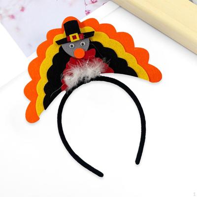 Animal Turkey Headband, Hair Clips Headpiece, Hairpins Chicken for Thanksgiving Holiday Party