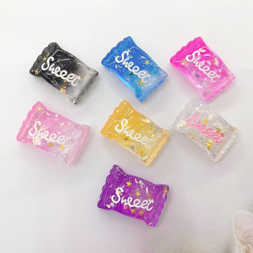 Resin Starry Sky Gradient Phone Charm & Hair Accessory Stickers Kit