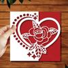 85AD Giorno di San Valentino Cuore Fiori Fustelle in Metallo Stencil Fai da Te Scrapbooking Album Cartoncino Modello Stampo Artigianato per Goffratura