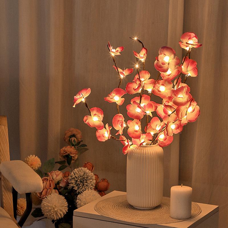 Phalaenopsis LED Branch Lights for Bedroom & Holiday Decor – Creative String Lights