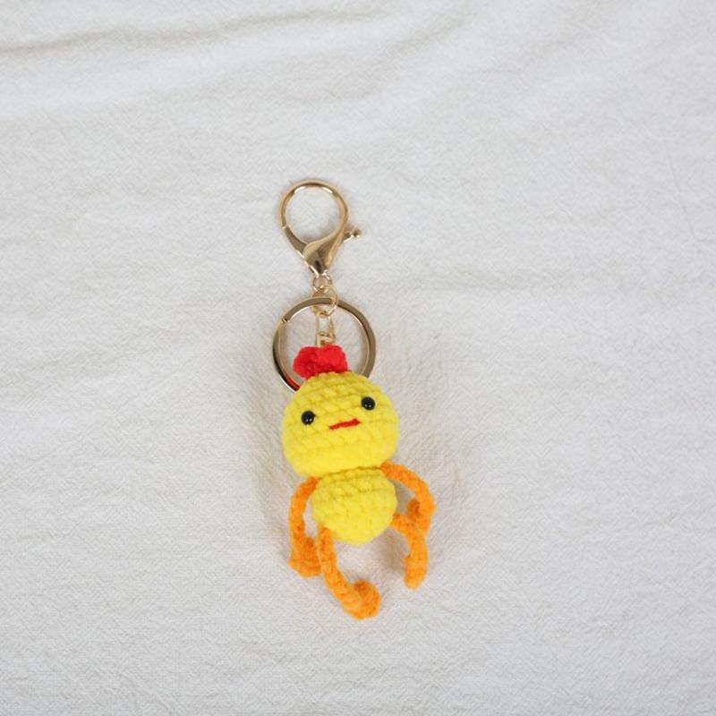 Mini Animal Doll Series Crochet Keychain Knitted Small Rabbit Doll Keyrings Mini Puppy Cute Keychain Custom Accessory