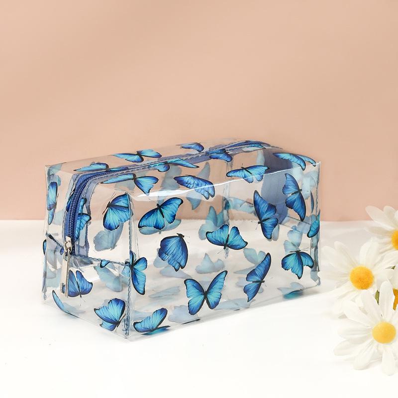 Big Waterproof Transparent Pencil Case PVC Stationery Gift Girls Students Pencil Bag Kawaii Makeup Cosmetic Bag Travel Bags