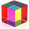 40Mm (1.57 Inches) Color Cube Prism Three Primary Colors Popular Science Optical Color Experiment Toys Home Color Neocubes Toy