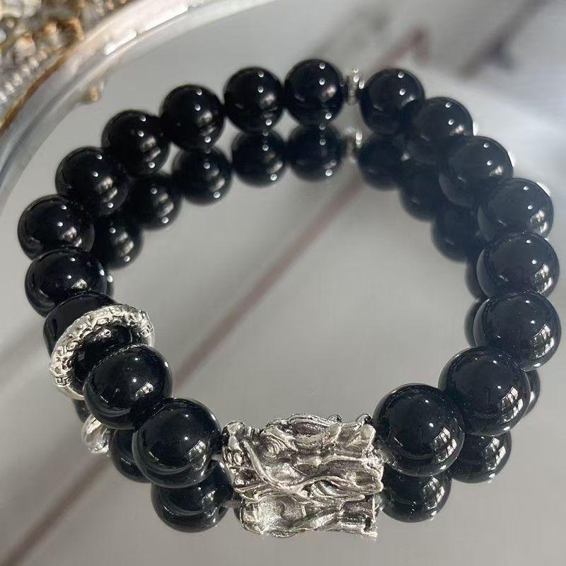 

Pop three-color glazed dragon winter atmosphere bracelet niche design court light luxury temperament cool sense hand jewelry gift