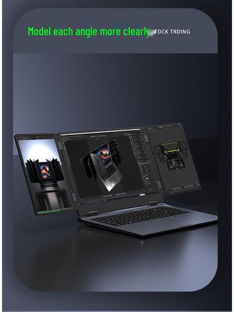 Three-Screen Foldable Laptop for Stock Trading, Business & Office - Core i7-1260P