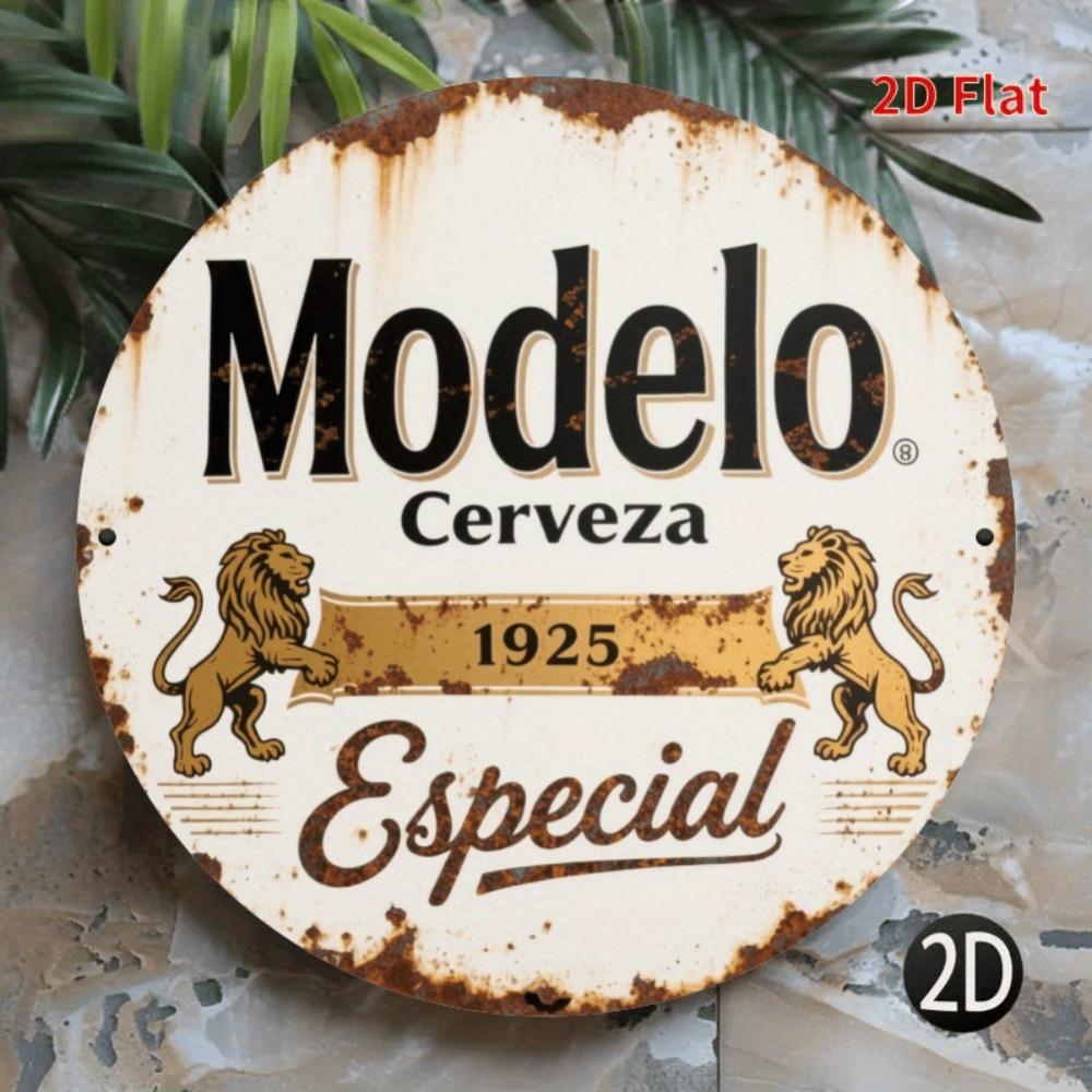 Segno Metallica Replica Birra Modelo Especial Vintage 1925 Placca Decorazione Murale in Alluminio Robusta Targhetta da Collezione Bar Caffè Garage Man Cave Regalo
