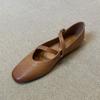 Sheepskin Version~ Mary Jane Shoes 2025 New Retro Leather Women's Shoes Autumn Flats Versatile Small Leather Shoes Single Shoes