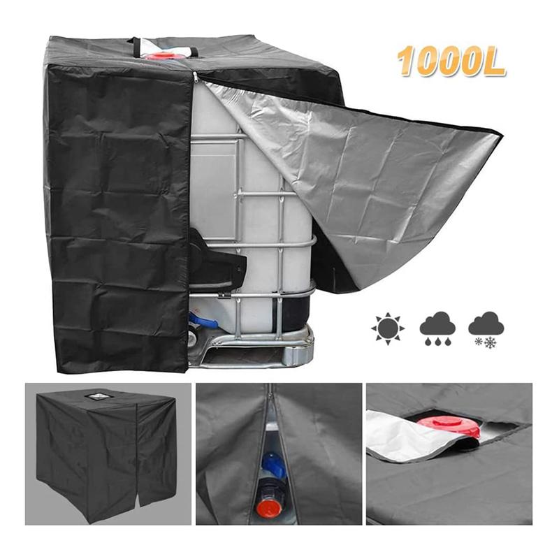 JJ-1000L Waterproof Dustproof Tank Cover Rainwater Tank Oxford Cloth UV Protection Cover Garden Water Tank Cover