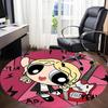 1pc Powerpuff Girls Office Round Area Rug, Under Office Chairs Bedroom Living Room Home Decor, Room Deco, Available in Various Sizes
