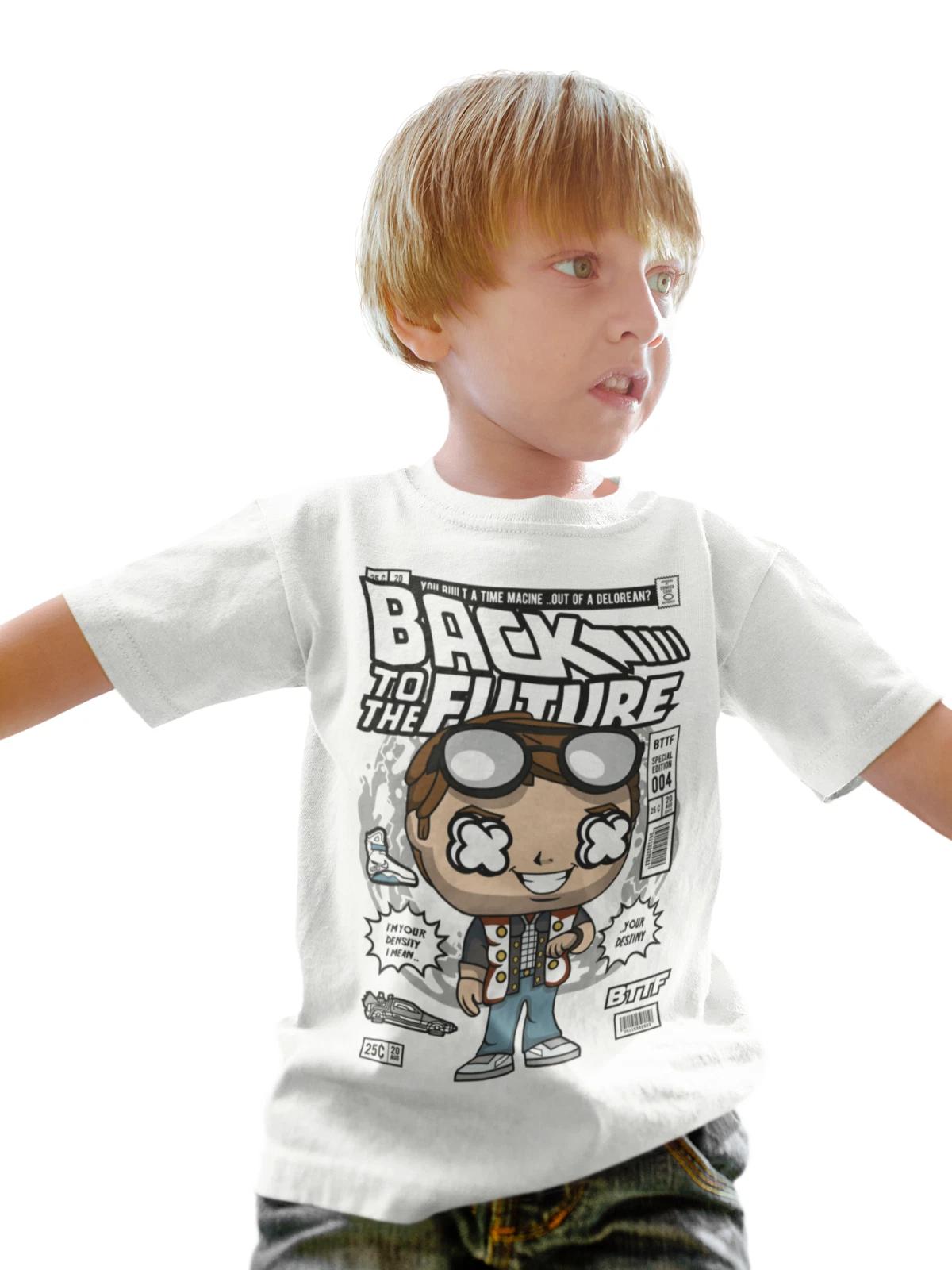 back to the future 90s film movie kids girls boys funny birthday kids boys T-Shirt 130