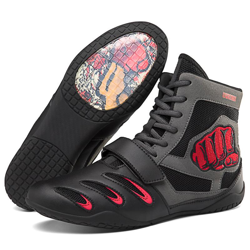 Large size men's and women's boxing, wrestling, fighting shoes, light and non-slip Sanda training shoes, one piece of fighting shoes 2025