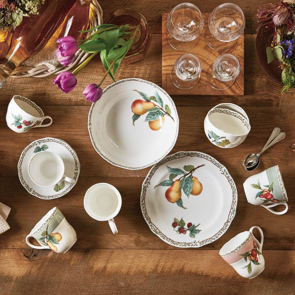 Noritake Orchard Garden Deep Bowl, 11cm Diameter, 6cm High, 350cc Capacity (Full), Microwave-Safe, Bone China, Item Number 97876/4911