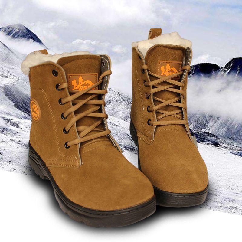 

Нескользящие хлопковые ботинки, мужские меховые ботинки из хлопка, уличные, утепленные и зимние ботинки 43